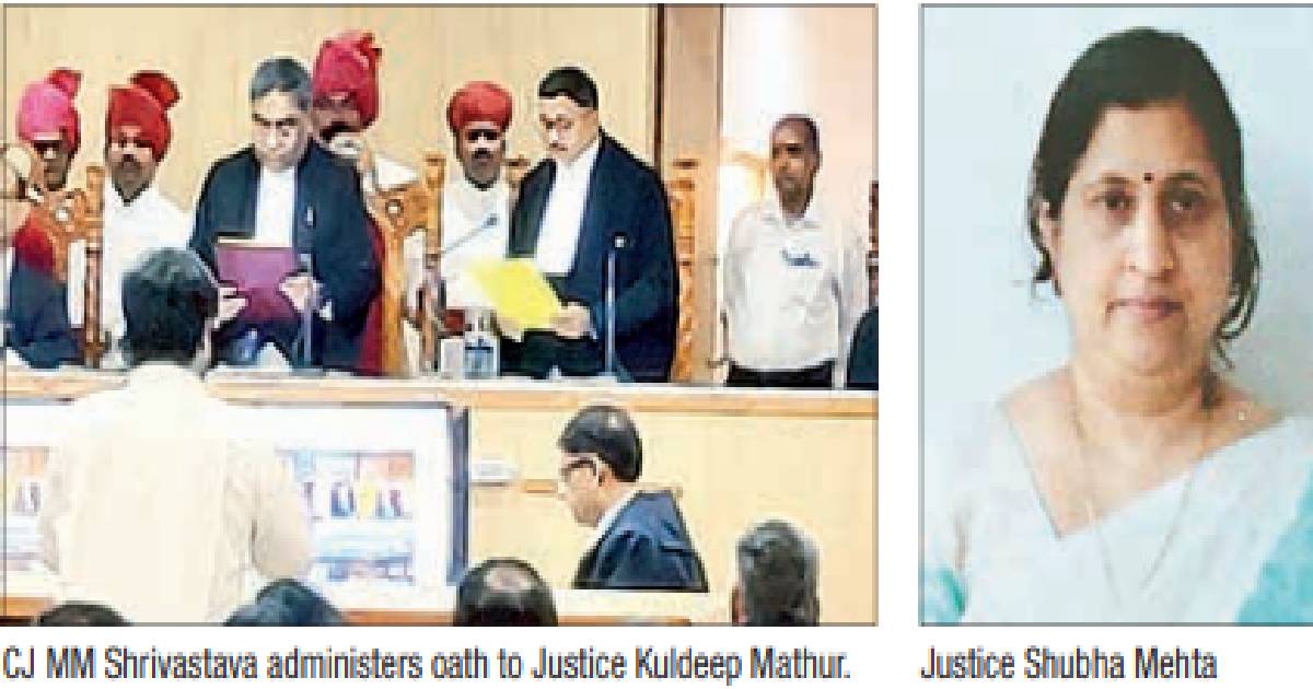 Two new judges take oath in High Court at Jodhpur